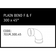 Marley Redi Plain Bend F&F 300 x 45° - 701M.300.45